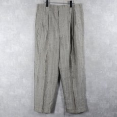 画像2: 60's Sangwoo シャイニー 2タックスラックス W34 (2)