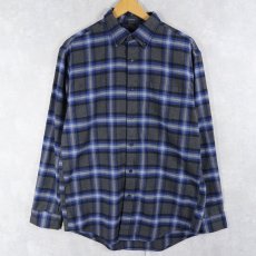 画像1: PENDLETON "MASON" チェック柄 コットンボタンダウンシャツ M (1)