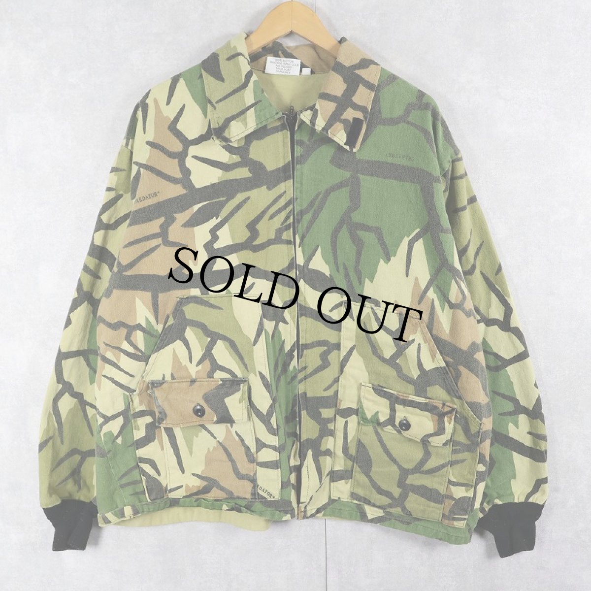 画像1: 90's PREDATOR CAMOUFLAGE USA製 プレデターカモ柄 ハンティングジャケット XL (1)