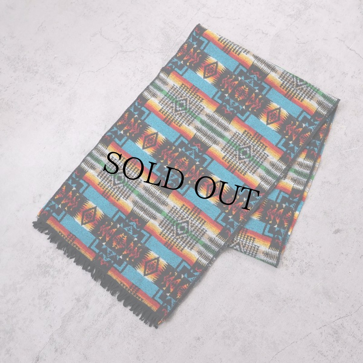 画像1: PENDLETON ネイティブ柄 ウールストール (1)