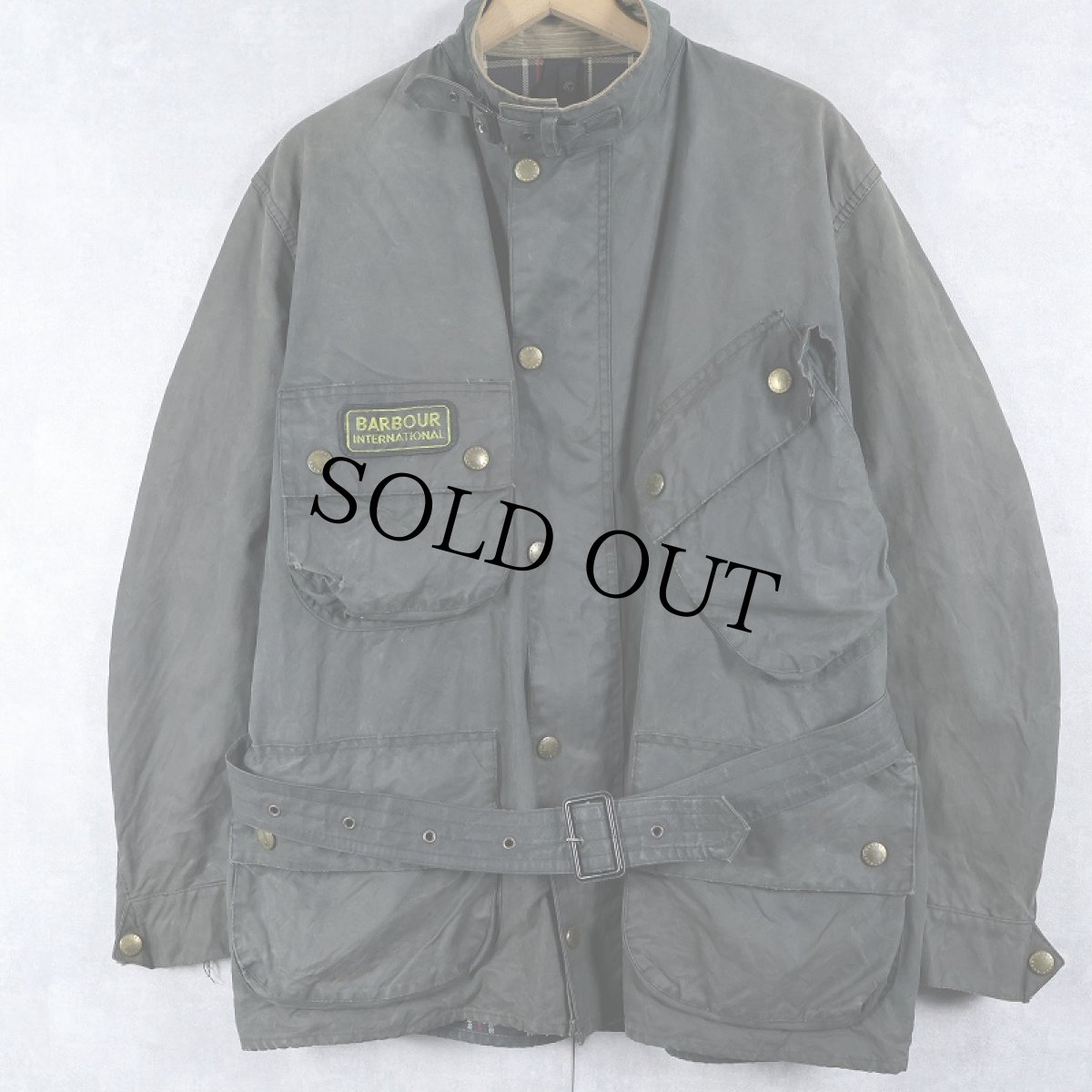 画像1: 90's Barbour ENGLAND製 "INTERNATIONAL SUIT" オイルドジャケット 3ワラント (1)