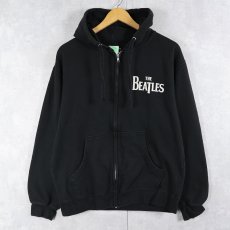 画像2: 2000's THE BEATLES ロックバンド プリントジップパーカー BLACK M (2)