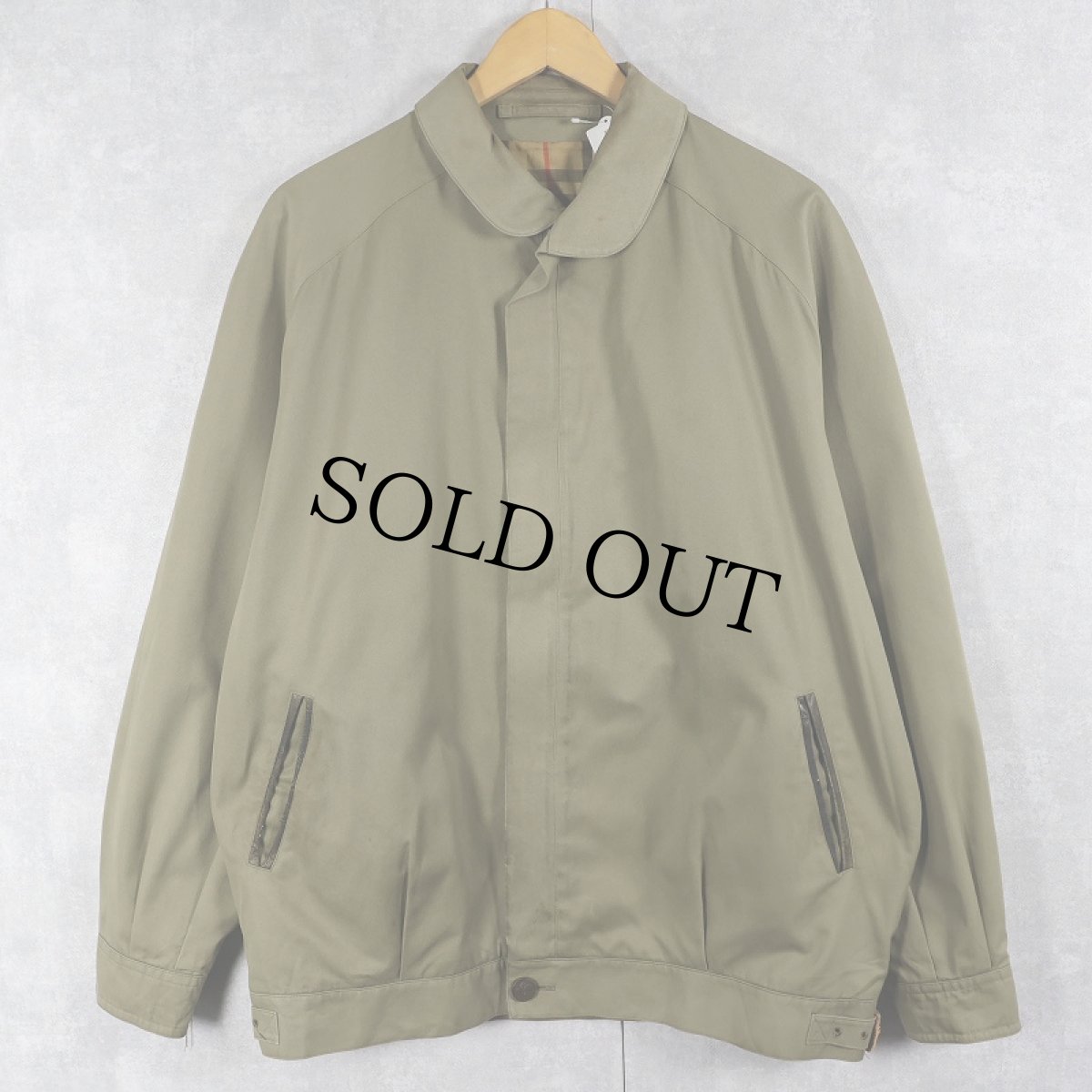 画像2: 80〜90' Burberry's ENGLAND製 レザー切り替え スイングトップ (2)