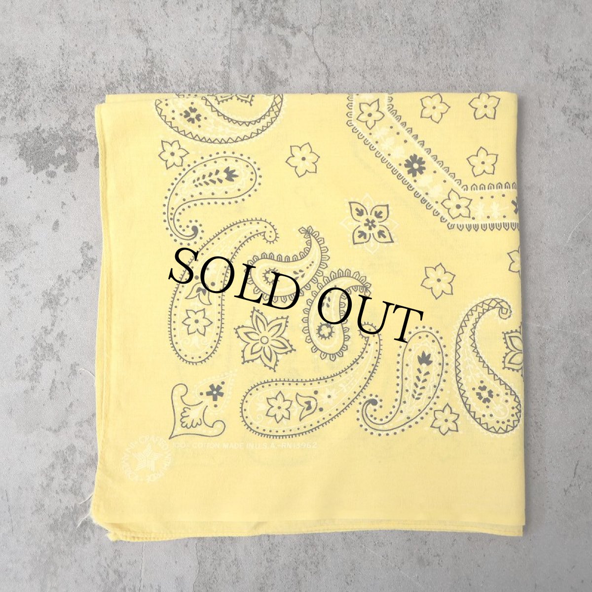 画像1: 80's USA製 ペイズリー柄 バンダナ (1)