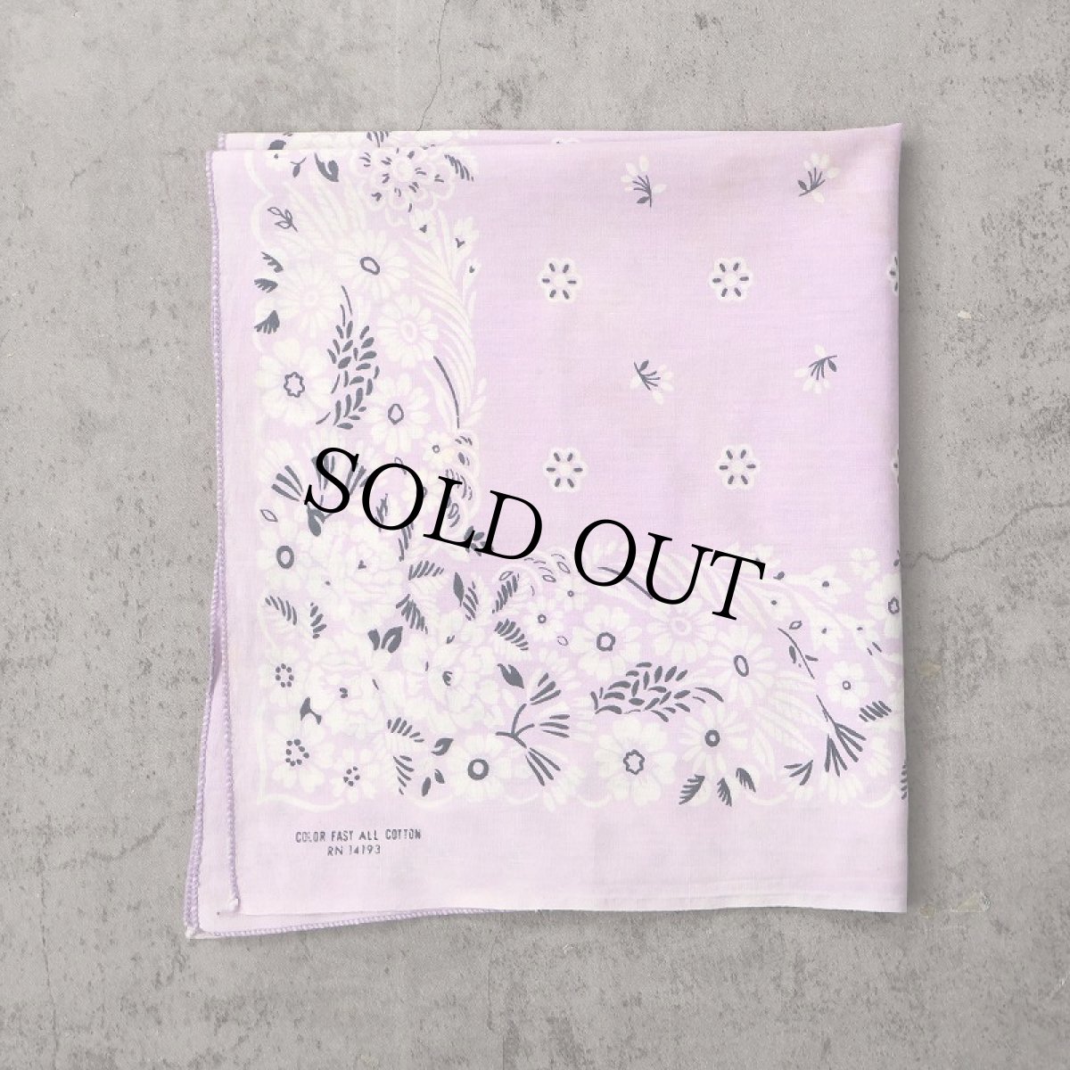 画像1: 60's COLOR FAST 花柄バンダナ (1)