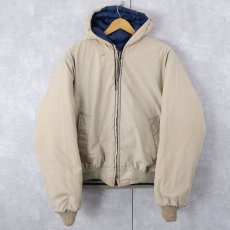 画像2: 70's 中綿入り リバーシブル キルティングジップパーカー (2)