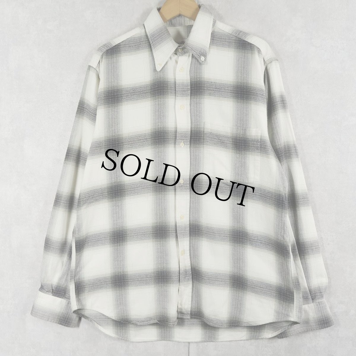 画像1: CAMICIE & CAMICIE ITALY製 オンブレーチェック柄 ボタンダウンネルシャツ (1)