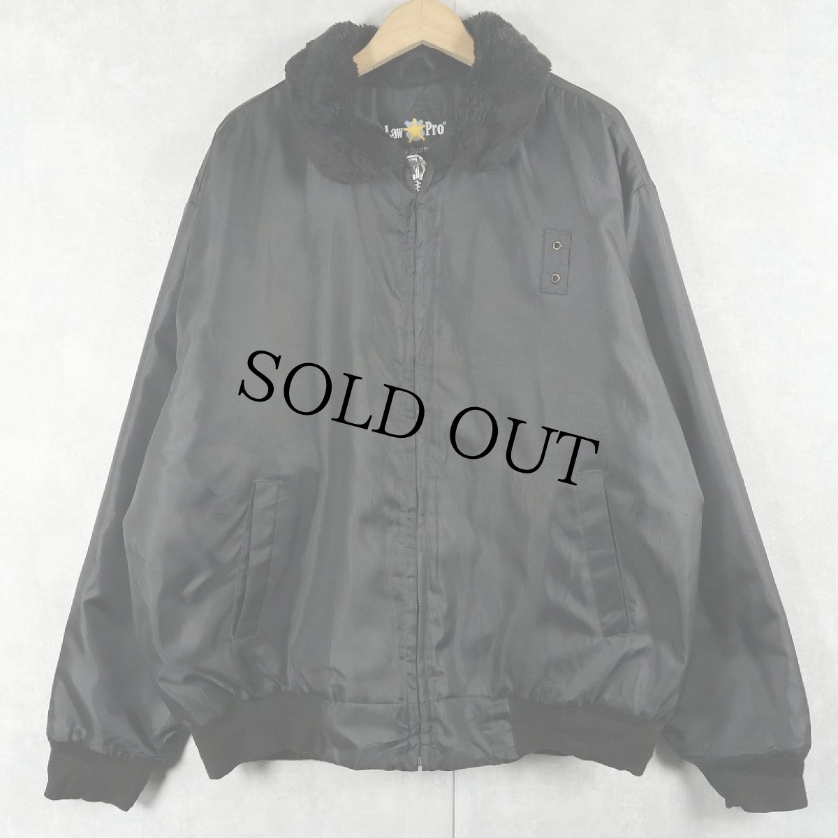 画像1: Law Pro "B-15 TYPE" キルティングライナー フライトジャケット BLACK XL (1)