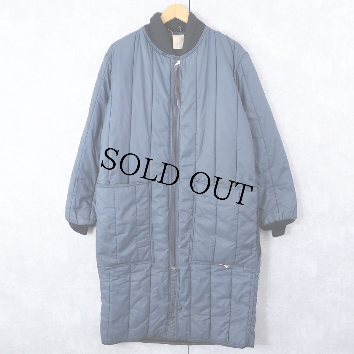 画像1: 〜80's RefrigiWear USA製 中綿入り キルティングライナーコート NAVY M (1)