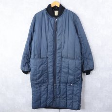 画像1: 〜80's RefrigiWear USA製 中綿入り キルティングライナーコート NAVY M (1)