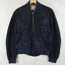 画像1: 50〜60's Admiral Byrd スエードレザージャケット NAVY (1)