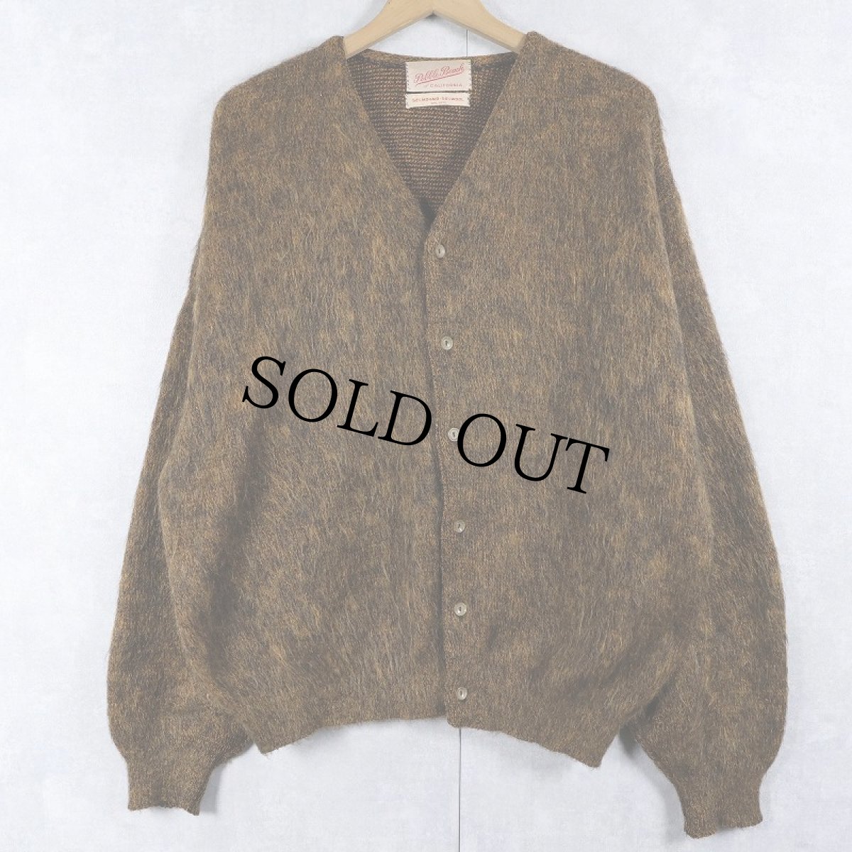 画像1: 50〜60's Pellle Beach of CALIFORNIA モヘアニットカーディガン  (1)