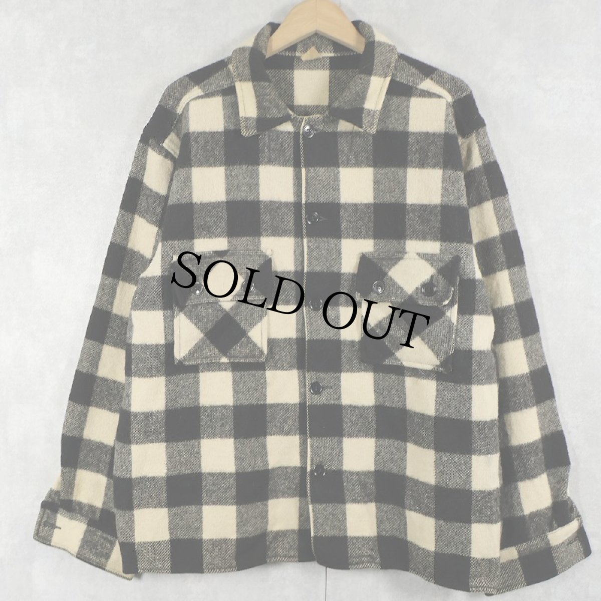 画像1: 60's MINNESOTA WOOLEN バッファローチェック柄 ウールシャツ  (1)