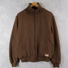 画像1: 80〜90's Faciba Casuals ウールツイードジップジャケット SIZE50 (1)