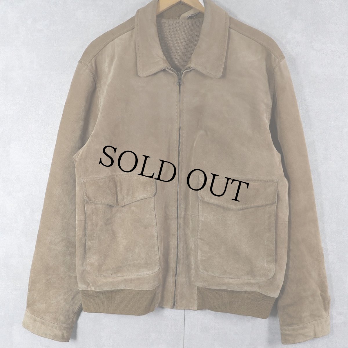 画像1: Aberdeen "A-2 TYPE" スエードレザージャケット Ｌ (1)