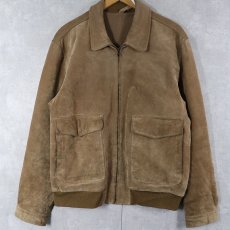 画像1: Aberdeen "A-2 TYPE" スエードレザージャケット Ｌ (1)