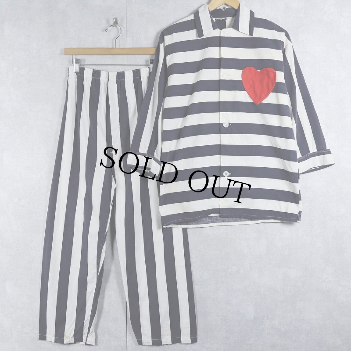 画像1: 60's B.V.D 囚人コスチュームシャツ/イージーパンツ SETUP (1)