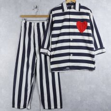 画像1: 60's B.V.D 囚人コスチュームシャツ/イージーパンツ SETUP (1)