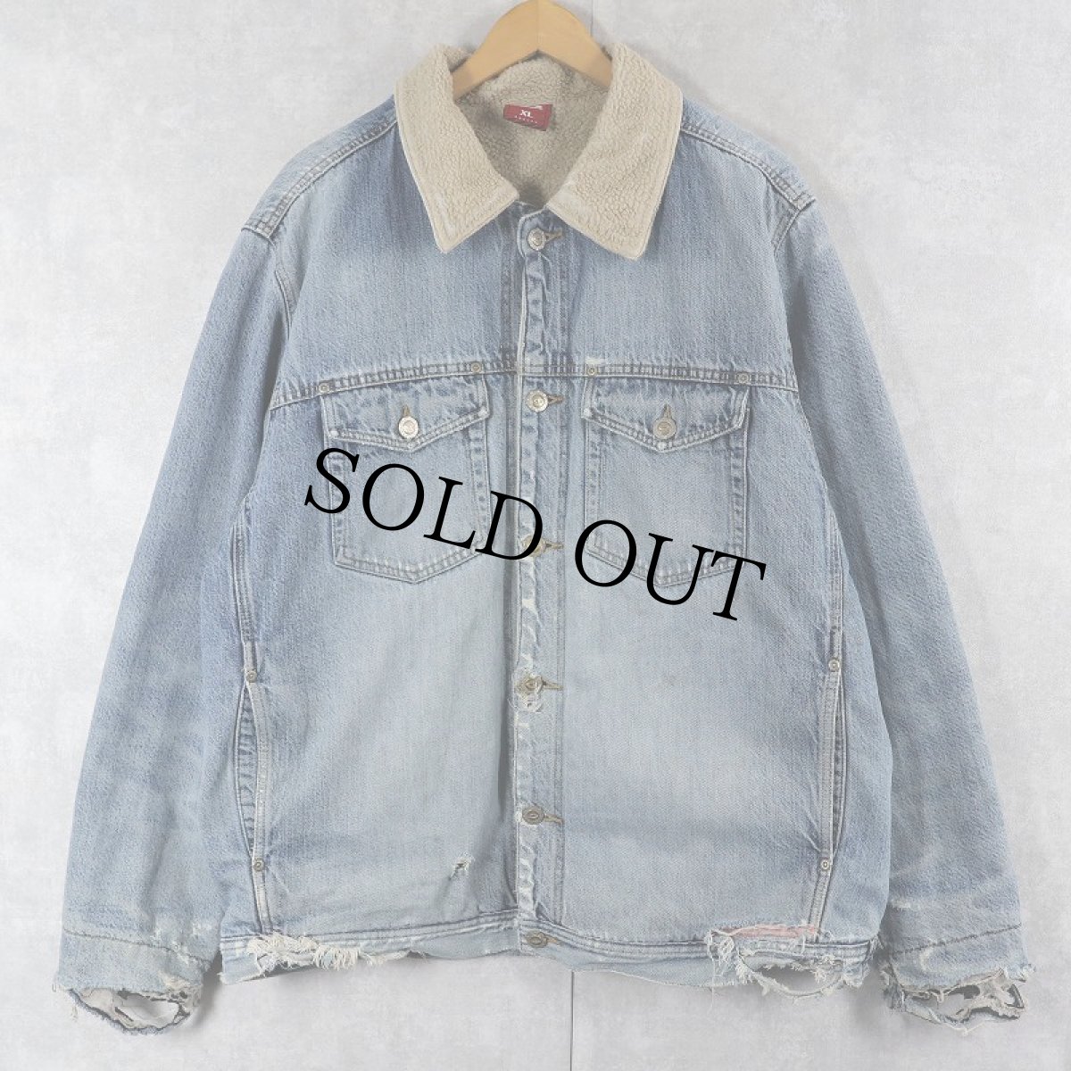 画像1: 90〜2000's OAKLEY デニムボアジャケット XL (1)