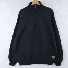 画像1: 90's RUSSELL ATHLETIC USA製 ハーフジップスウェット BLACK XXL (1)