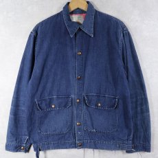 画像1: 〜70's UNKNOWN 裏ネル デニムカバーオール (1)