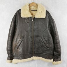 画像1: 80's〜 ORIGINAL SHEARLING "B-3 TYPE" ムートンフライトジャケット  (1)