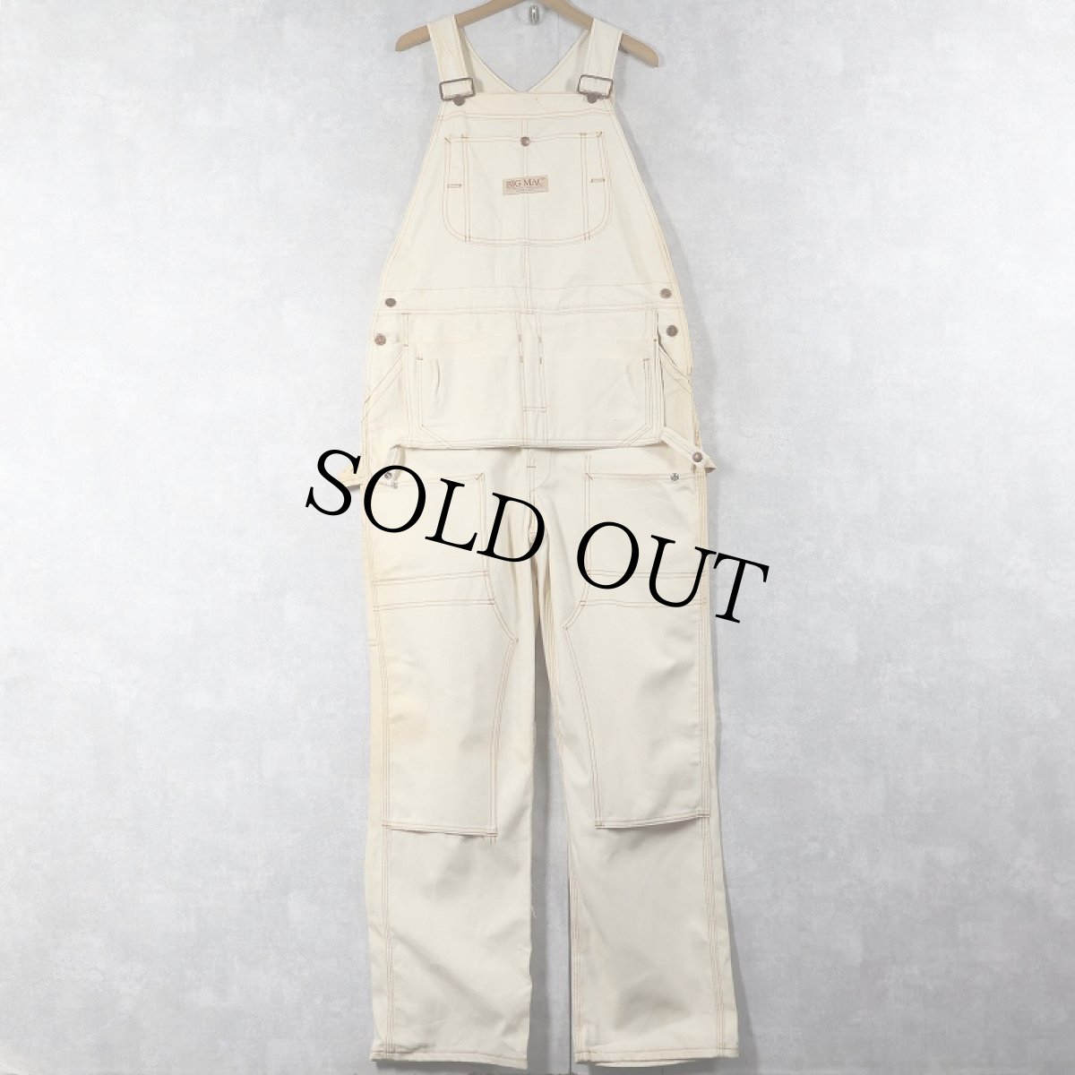 画像1: 90's JCPenney BIG MAC エプロン付き ダブルニー ダックオーバーオール W37 フラッシャー付き DEADSTOCK (1)