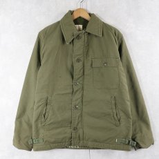 画像2: 70's U.S.NAVY A-2 ステンシル入り デッキジャケット MEDIUM (2)