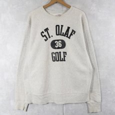 画像1: 90's USA製 REVERSE WEAVE TYPE "ST.OLAF GOLF" プリントスウェット XL (1)