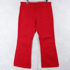 画像2: 70's LEVI'S 609 BIGE ベルボトムコットンツイルパンツ W33 (2)