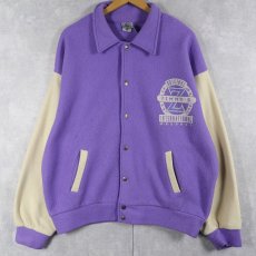 画像1: 90's JIMMY'Z MEXICO製 発砲プリント フリーススタジャン XL (1)