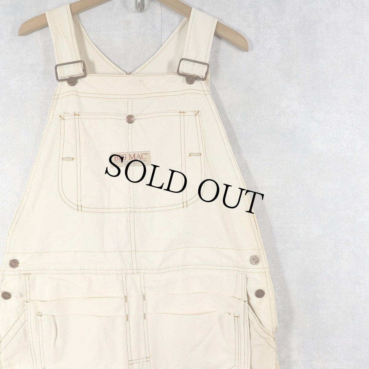 画像2: 90's JCPenney BIG MAC エプロン付き ダブルニー ダックオーバーオール W37 フラッシャー付き DEADSTOCK (2)