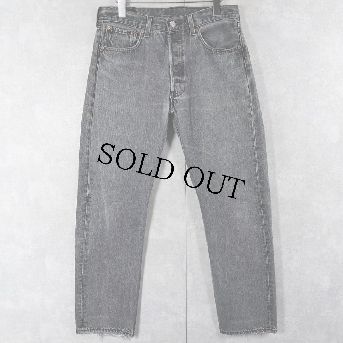 画像1: 90's Levi's 501 USA製 ブラックデニムパンツ W30 (1)