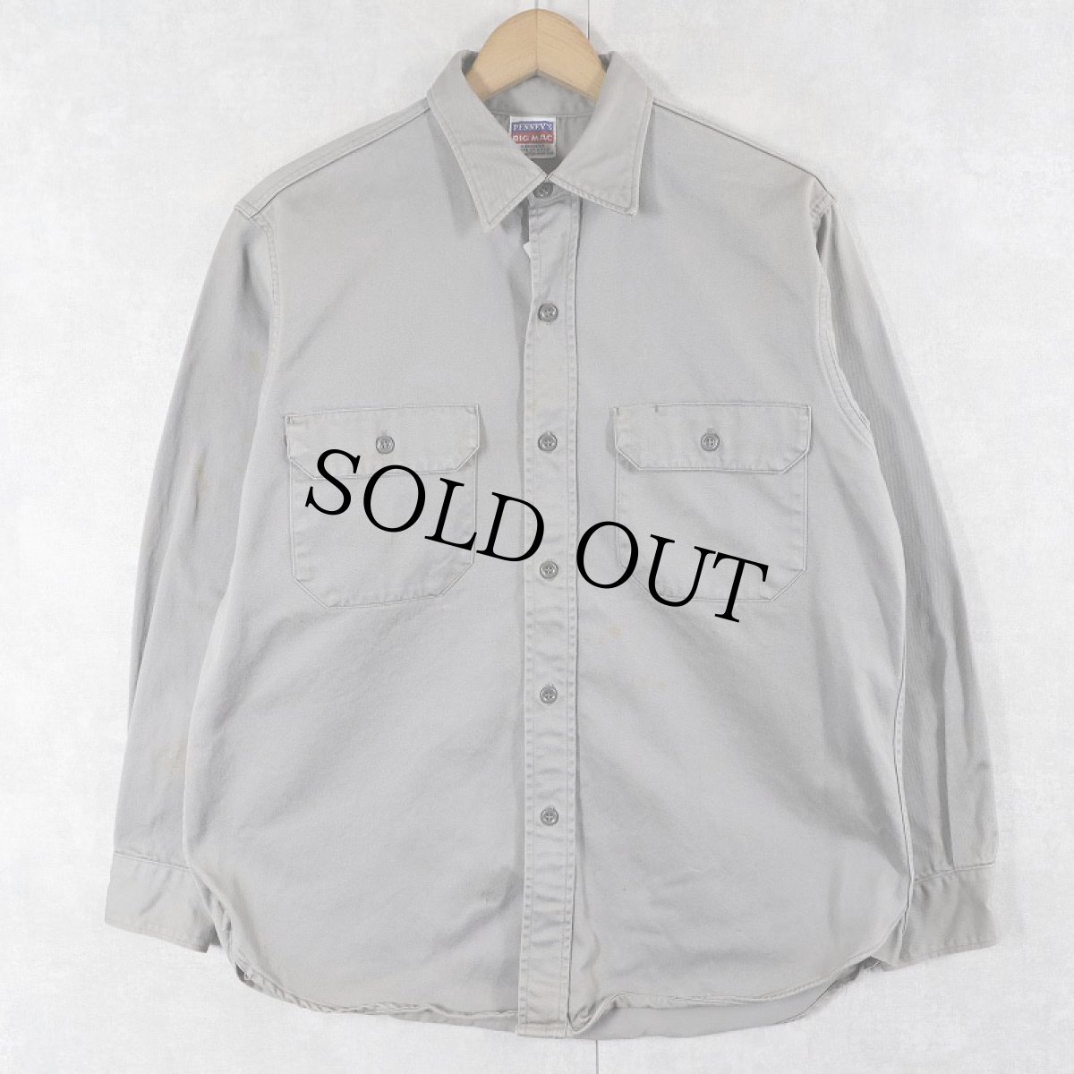 画像1: 50〜60's PENNEY'S BIG MAC マチ付き コットンワークシャツ (1)