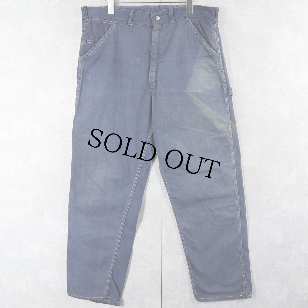 画像1: 70's Sears バットダイ デニムペインターパンツ W37 (1)
