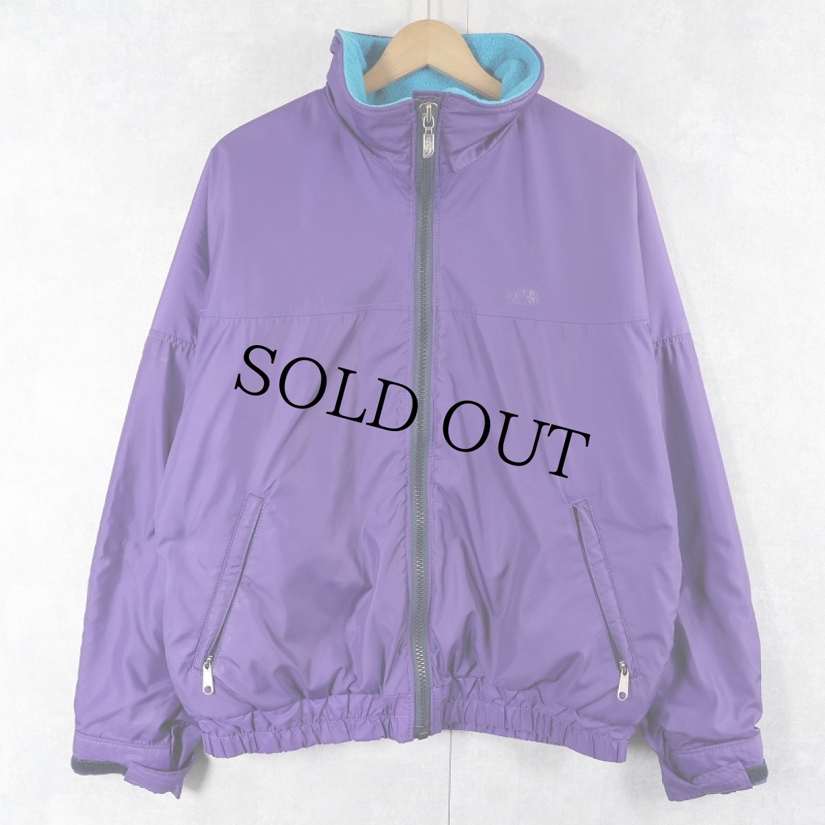 画像1: 80's THE NORTH FACE 茶タグ USA製 フリースライナー シェルドジャケット L (1)