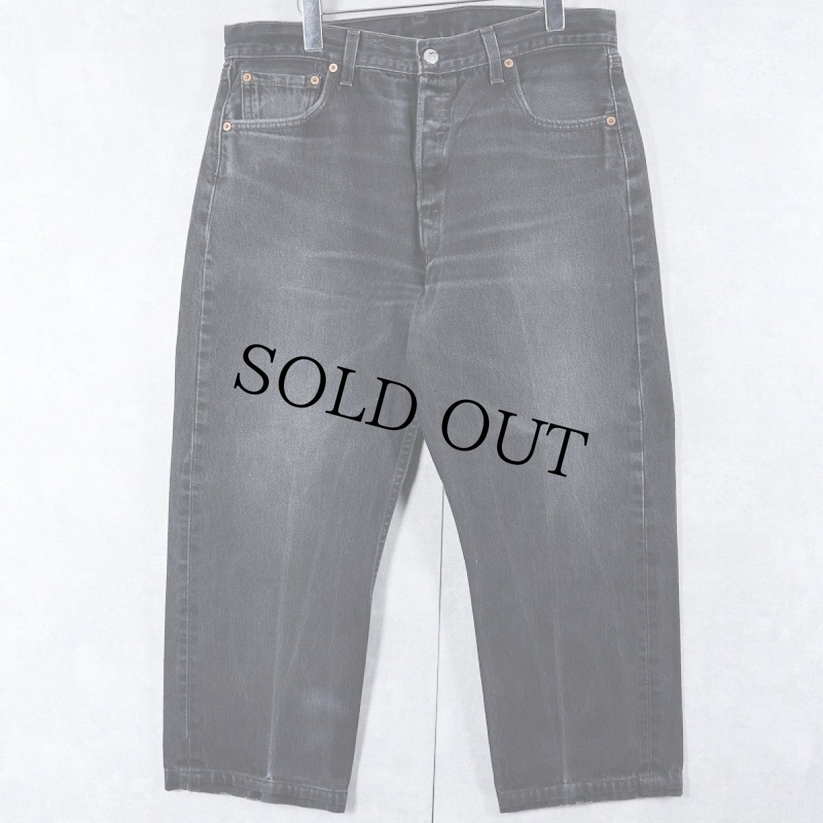 画像3: 2000's Levi's 501 USA製 "サルファブラック" ブラックデニムパンツ W34 (3)