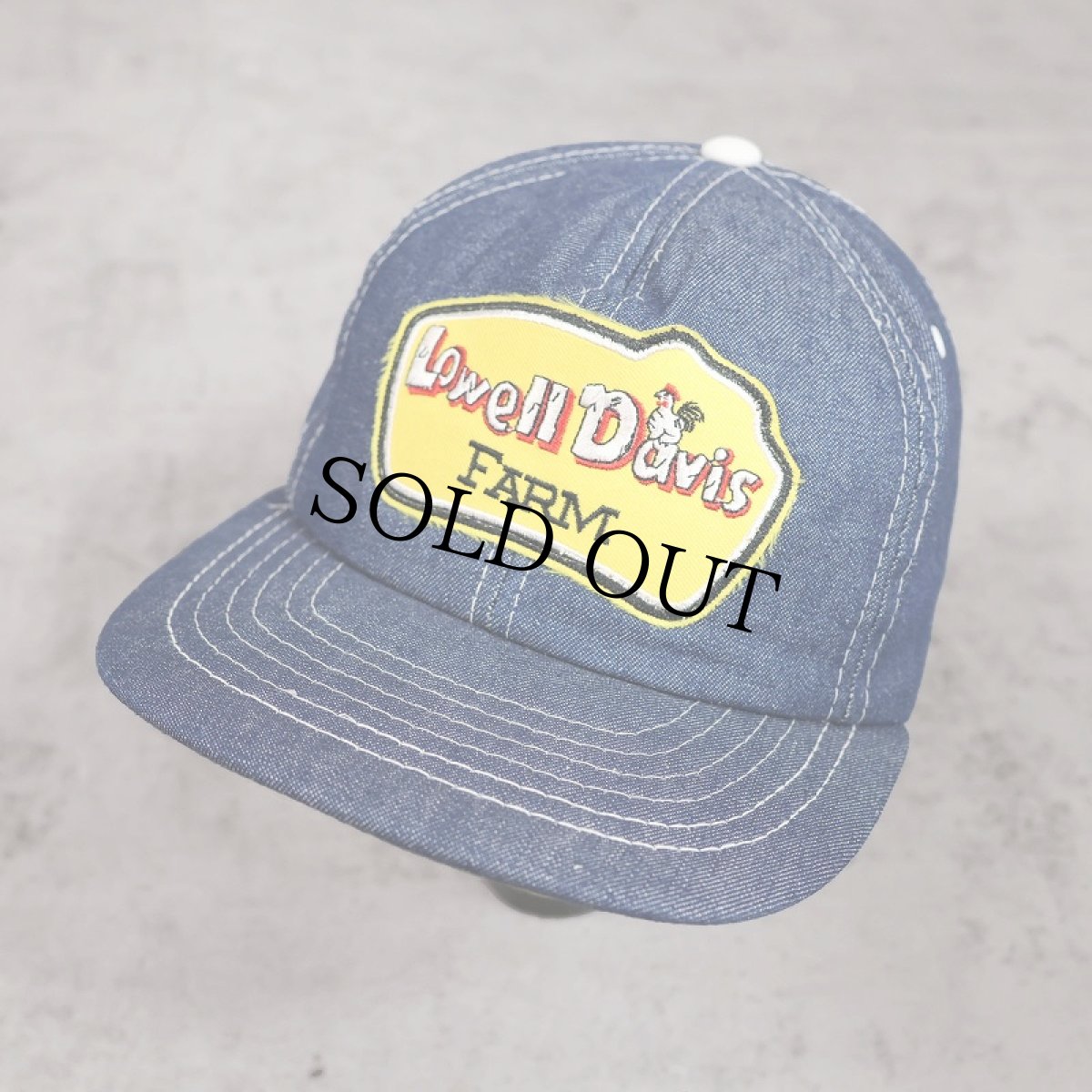 画像1: 90's Lowell Davis Farm デニムスナップバックキャップ ONESIZE (1)