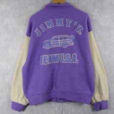 画像2: 90's JIMMY'Z MEXICO製 発砲プリント フリーススタジャン XL (2)