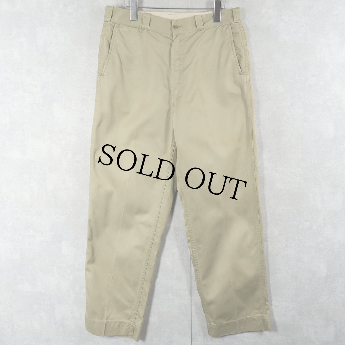 画像1: 50〜60's U.S.ARMY "SANFORIZED" チノトラウザーズ W31 (1)