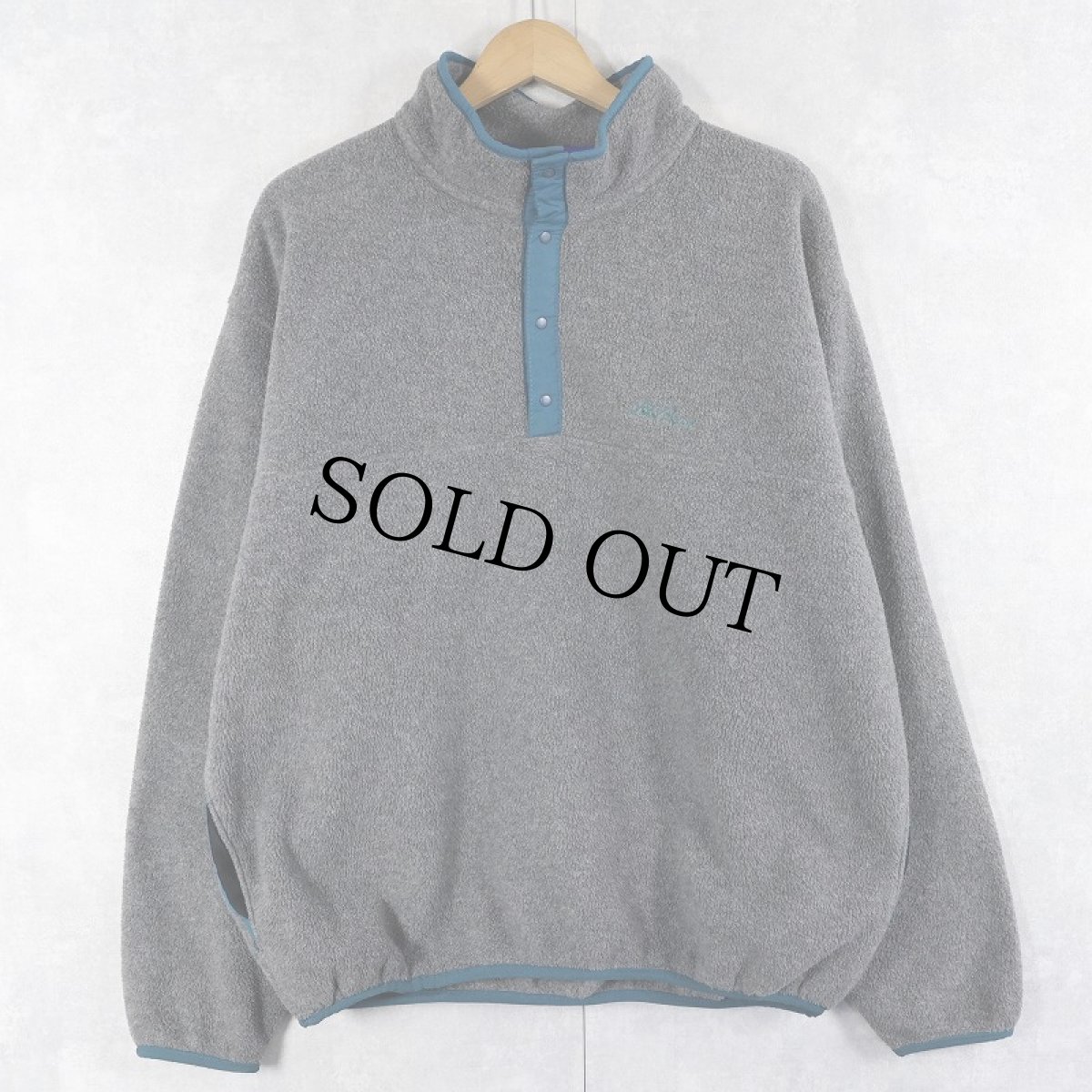 画像1: 80〜90's L.L.Bean 筆記体ロゴ刺繍 ハーフスナップ フリースジャケット (1)