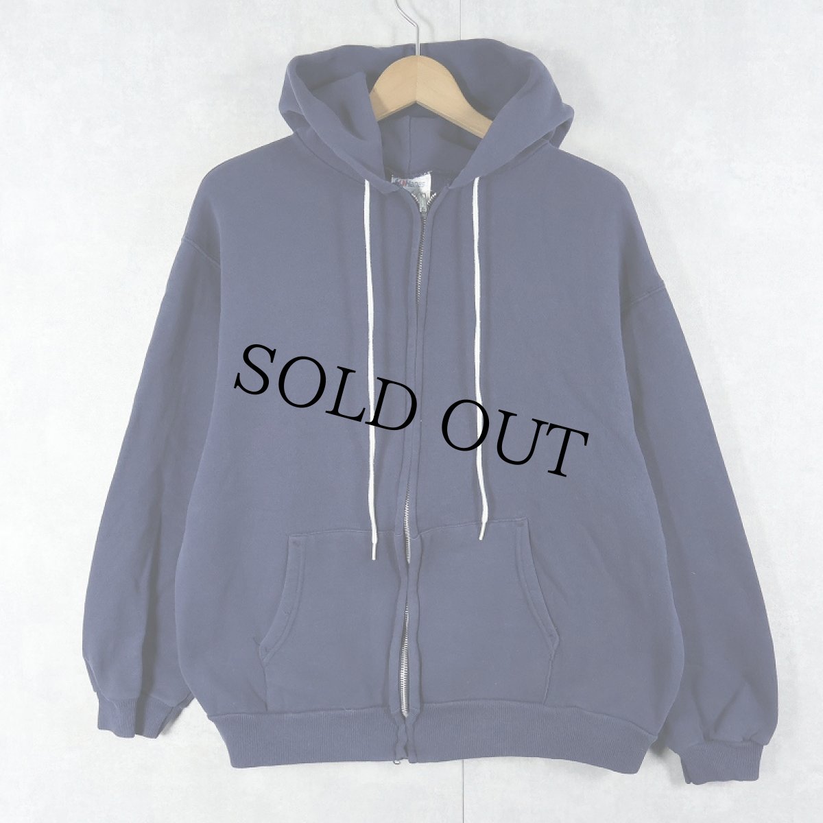 画像1: 80's Hanes USA製 スウェットジップパーカー NAVY L (1)