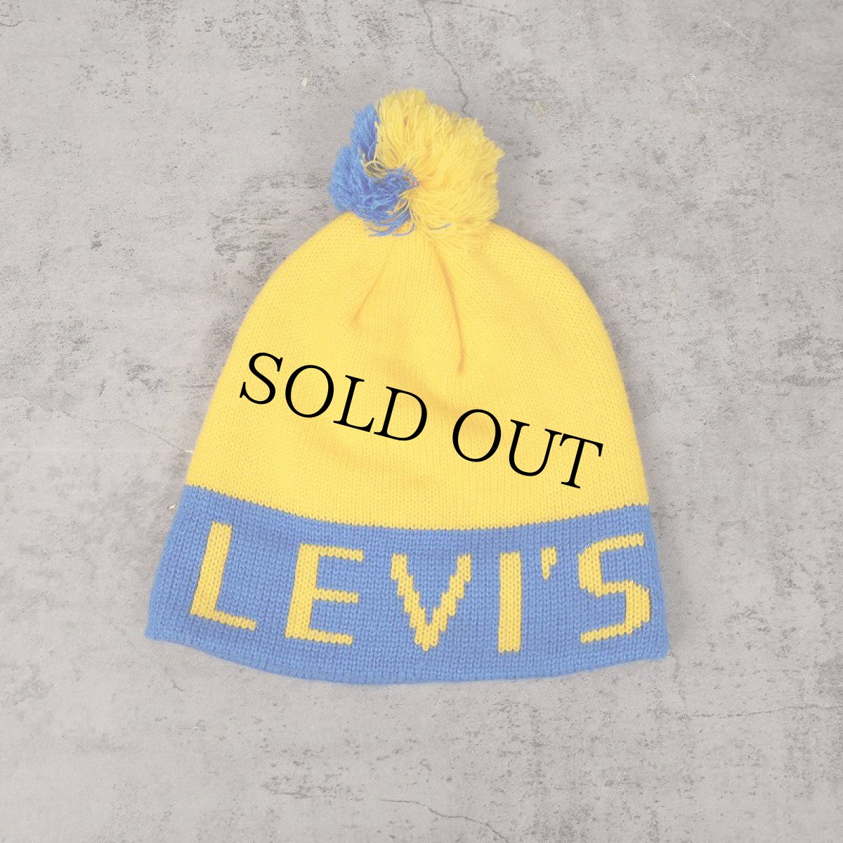 画像1: 80's〜 Levi's ポンポン付き アクリルニットキャップ (1)