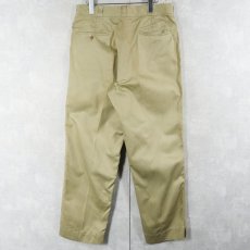 画像2: 50〜60's U.S.ARMY "SANFORIZED" チノトラウザーズ W31 (2)