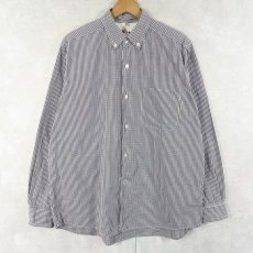 画像1: 90's STUSSY SPORT USA製 3点留め ギンガムチェック柄 コットンボタンダウンシャツ M (1)