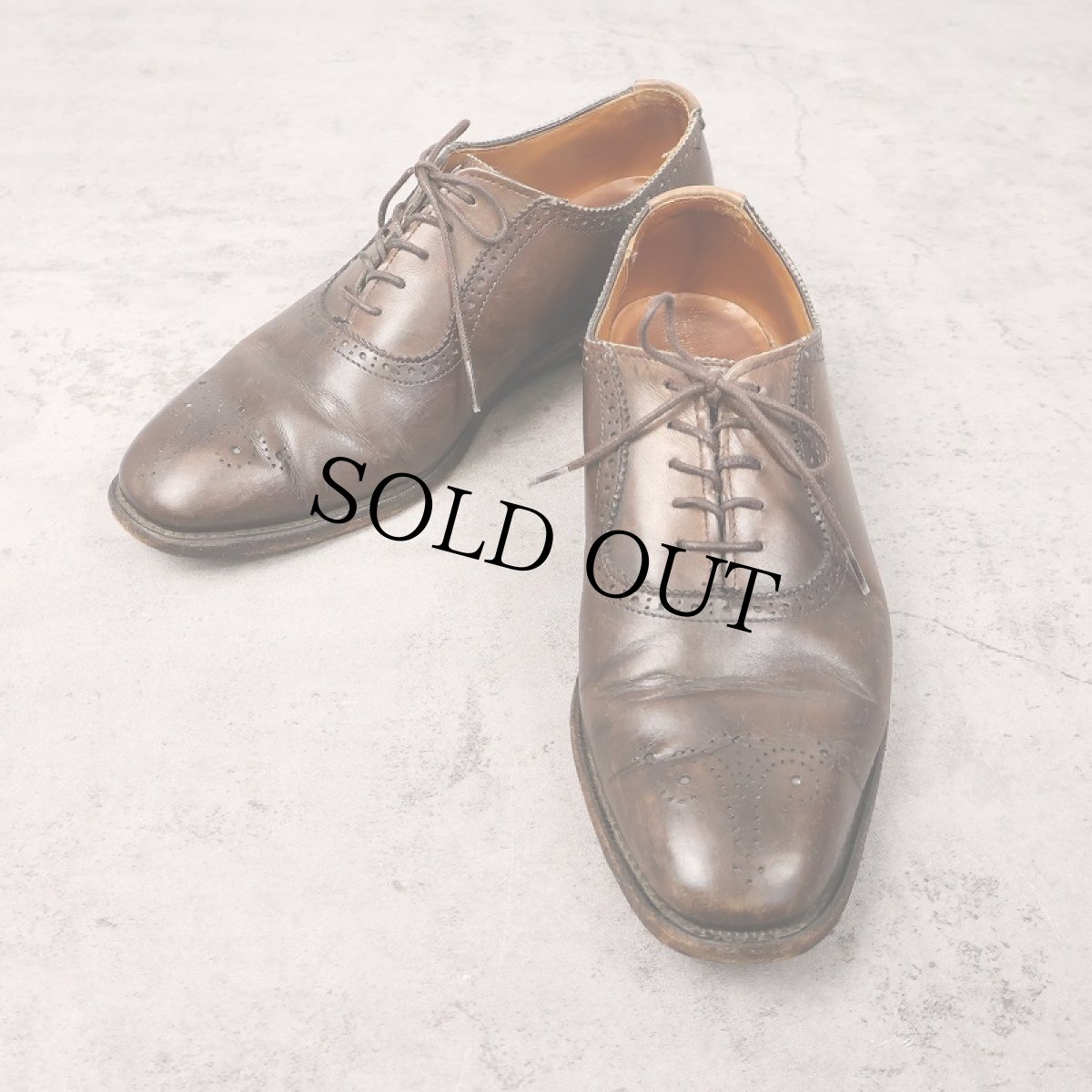 画像1: Allen Edmonds USA製 "Cornwallis" ウイングチップレザーシューズ BROWN 27.5cm (1)