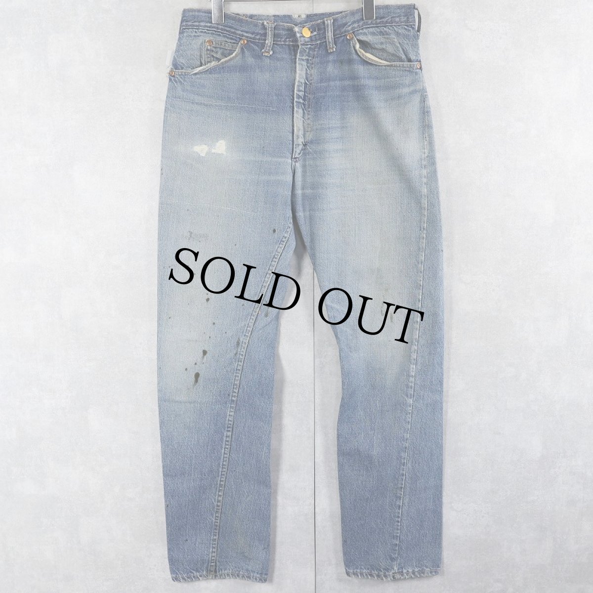 画像1: 60〜70's UNKNOWN デニムパンツ W33 (1)