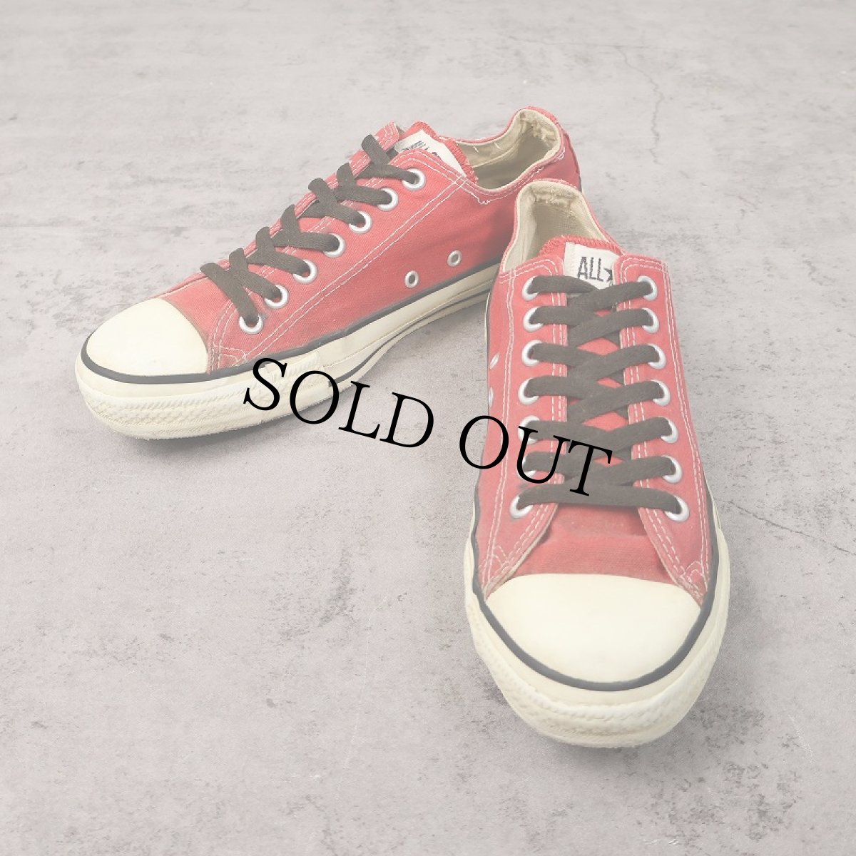 画像1: 90's CONVERSE ALLSTAR USA製 キャンバスローカットスニーカー US8 1/2 (1)