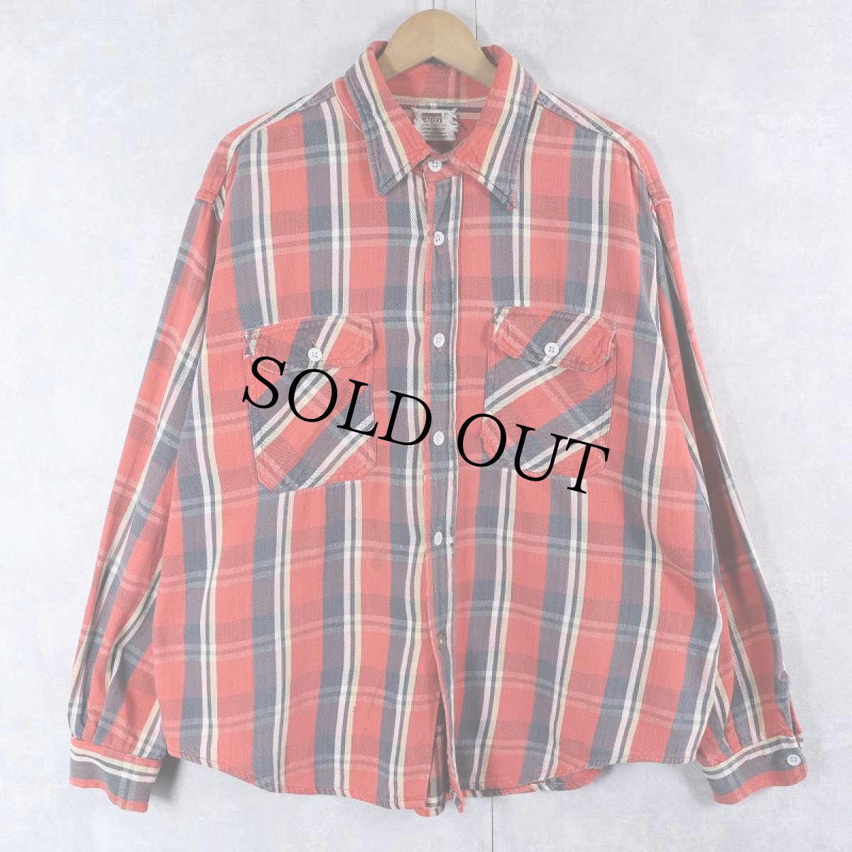 画像1: 70's MONTGOMERY WARD チェック柄 ヘビーネルシャツ XL (1)