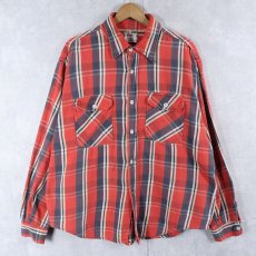 画像1: 70's MONTGOMERY WARD チェック柄 ヘビーネルシャツ XL (1)